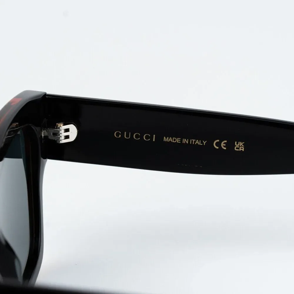 Gucci Women Sunglasses Black Blue Square GG1793S 003 NEW AUTHENTIC